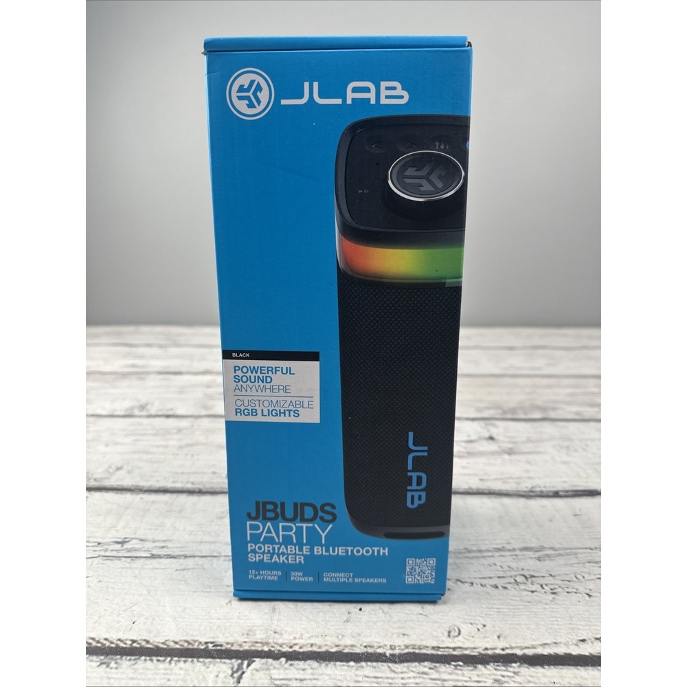 JLab JBuds Party Bluetooth Speaker, 30 Watts, Connect up to 100 together NIB